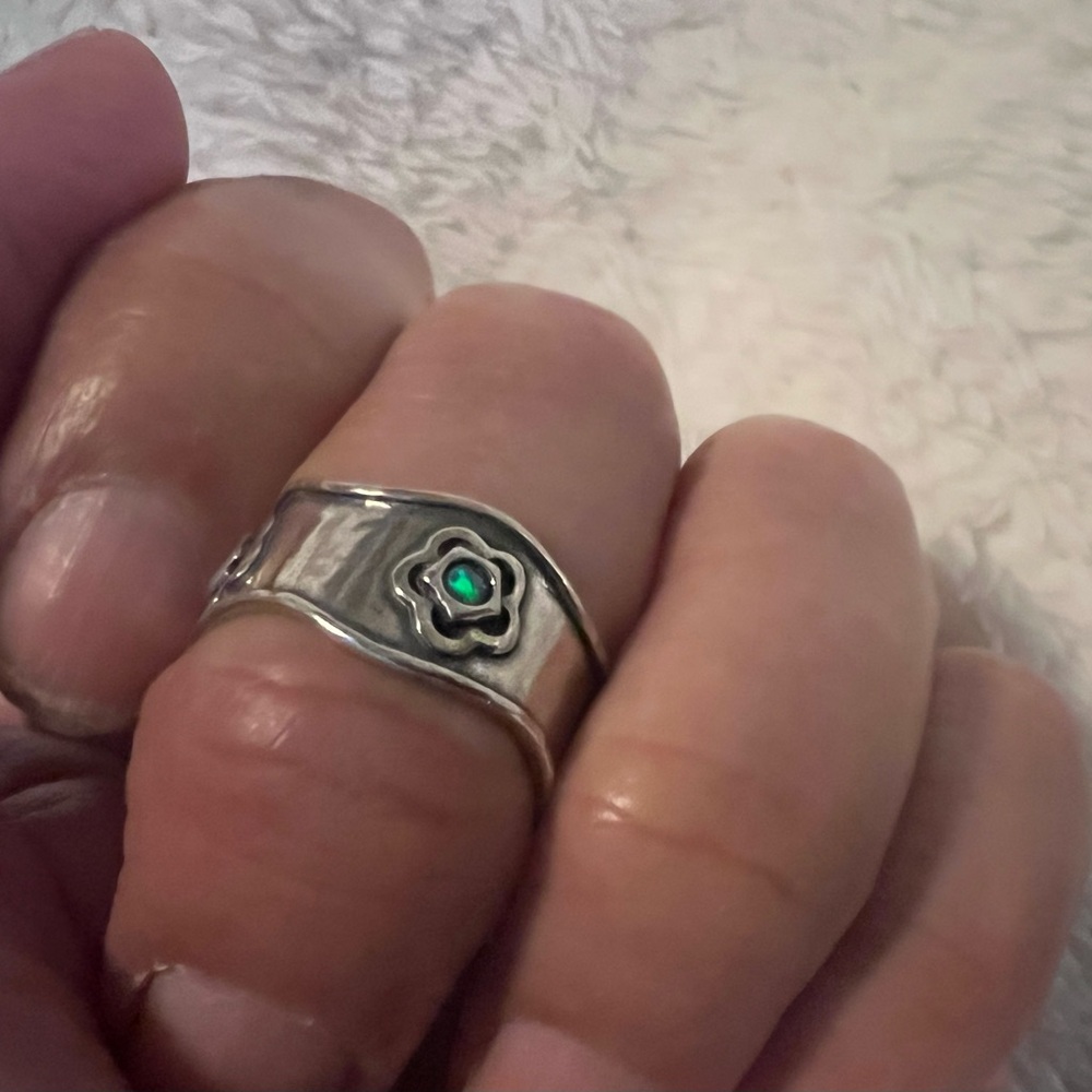 Vintage Shube’s Sterling Genuine Opal .925 Ring - Picture 3 of 9